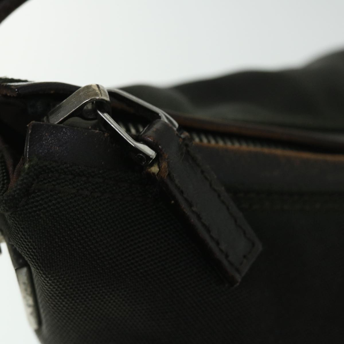GUCCI Shoulder Bag Nylon Leather Black 52134