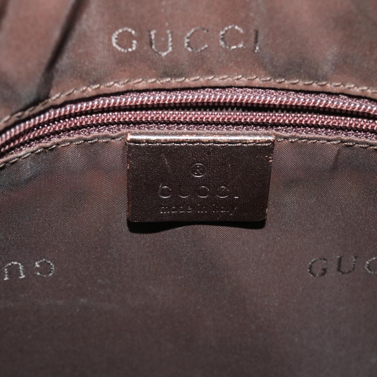 GUCCI Shoulder Bag Nylon Leather Black 52134