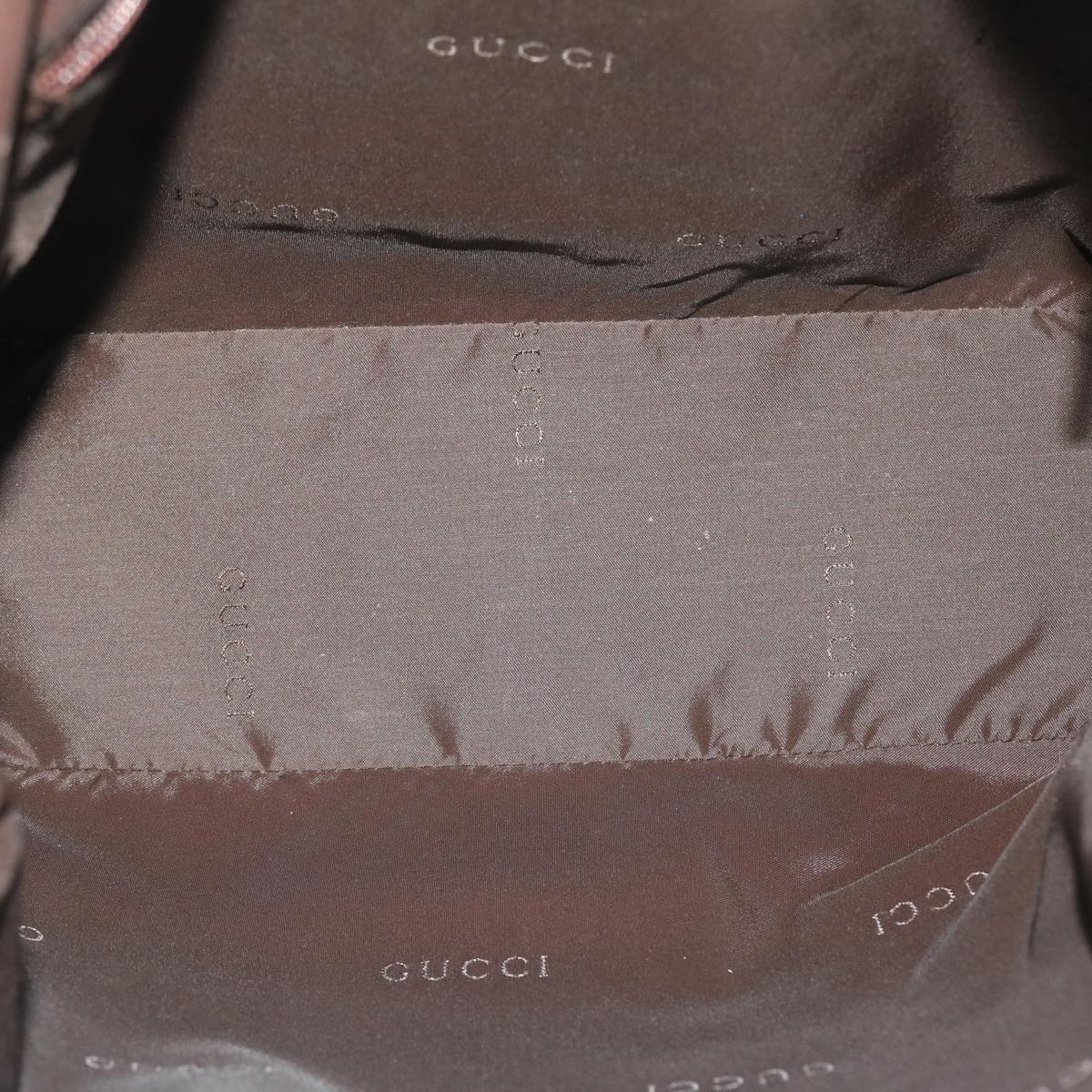 GUCCI Shoulder Bag Nylon Leather Black 52134