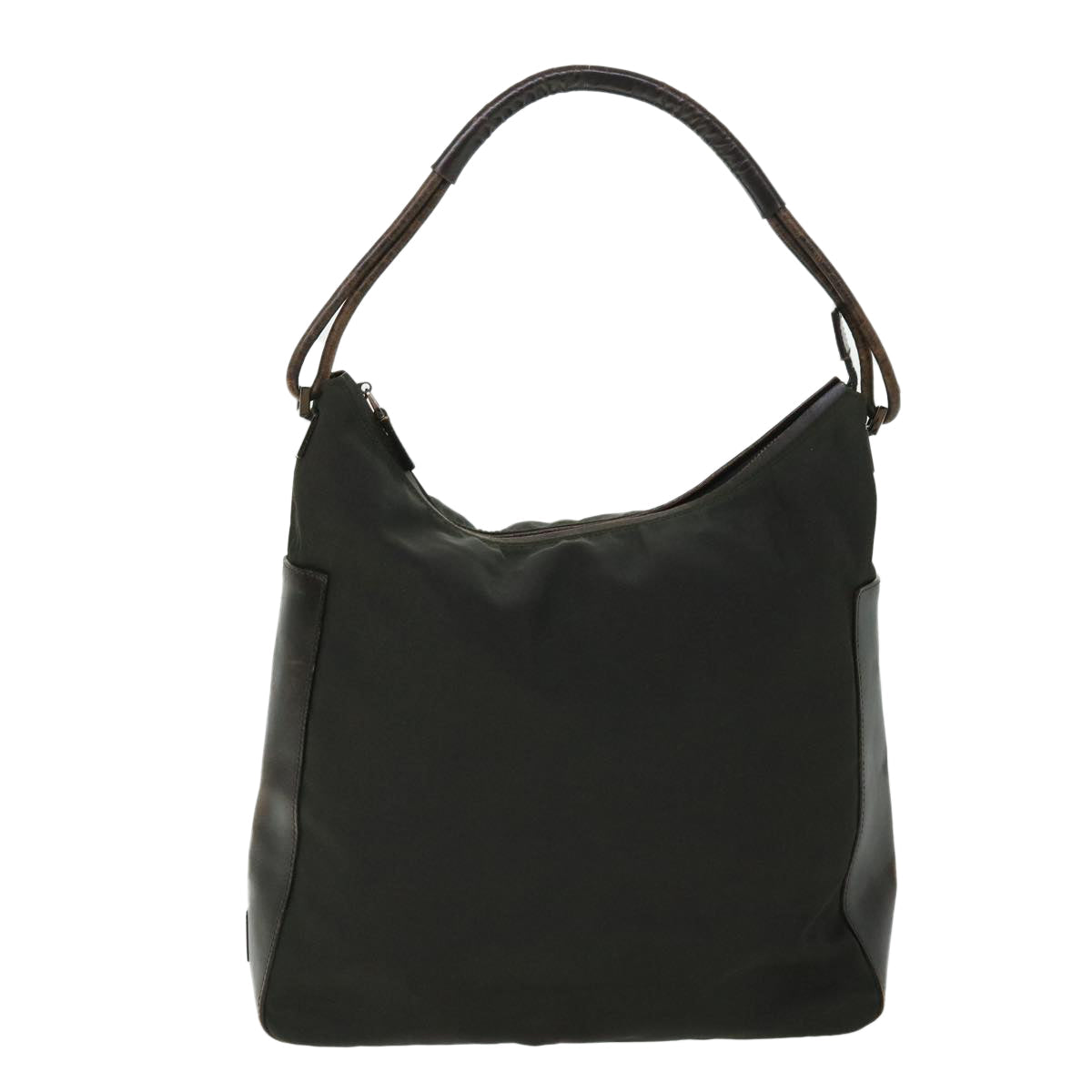 GUCCI Shoulder Bag Nylon Leather Black 52134