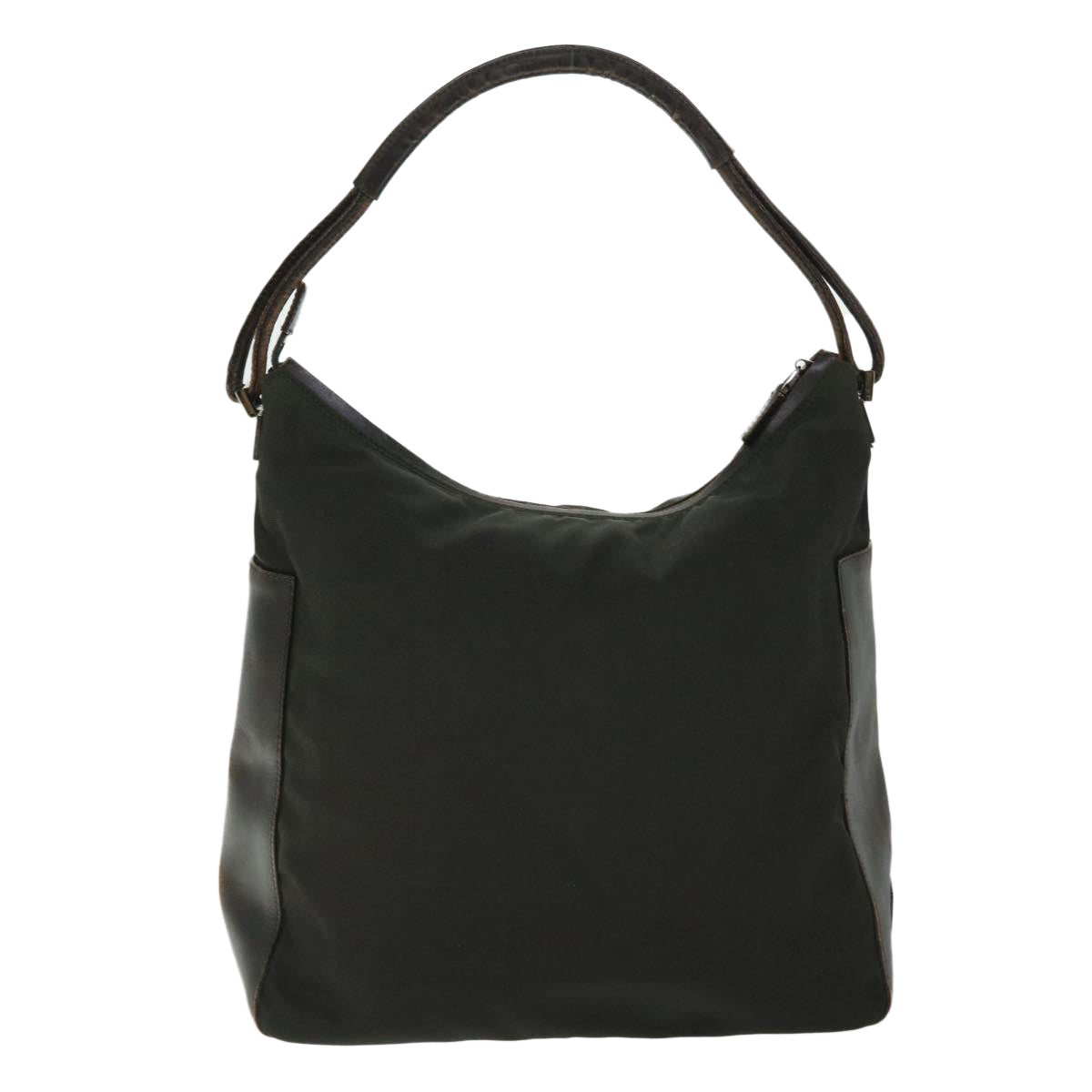 GUCCI Shoulder Bag Nylon Leather Black 52134