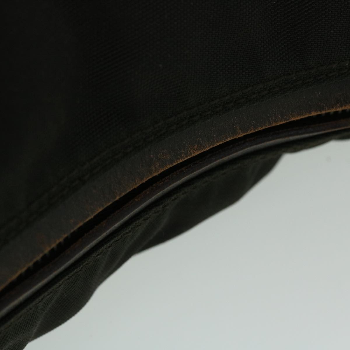 GUCCI Shoulder Bag Nylon Leather Black 52134