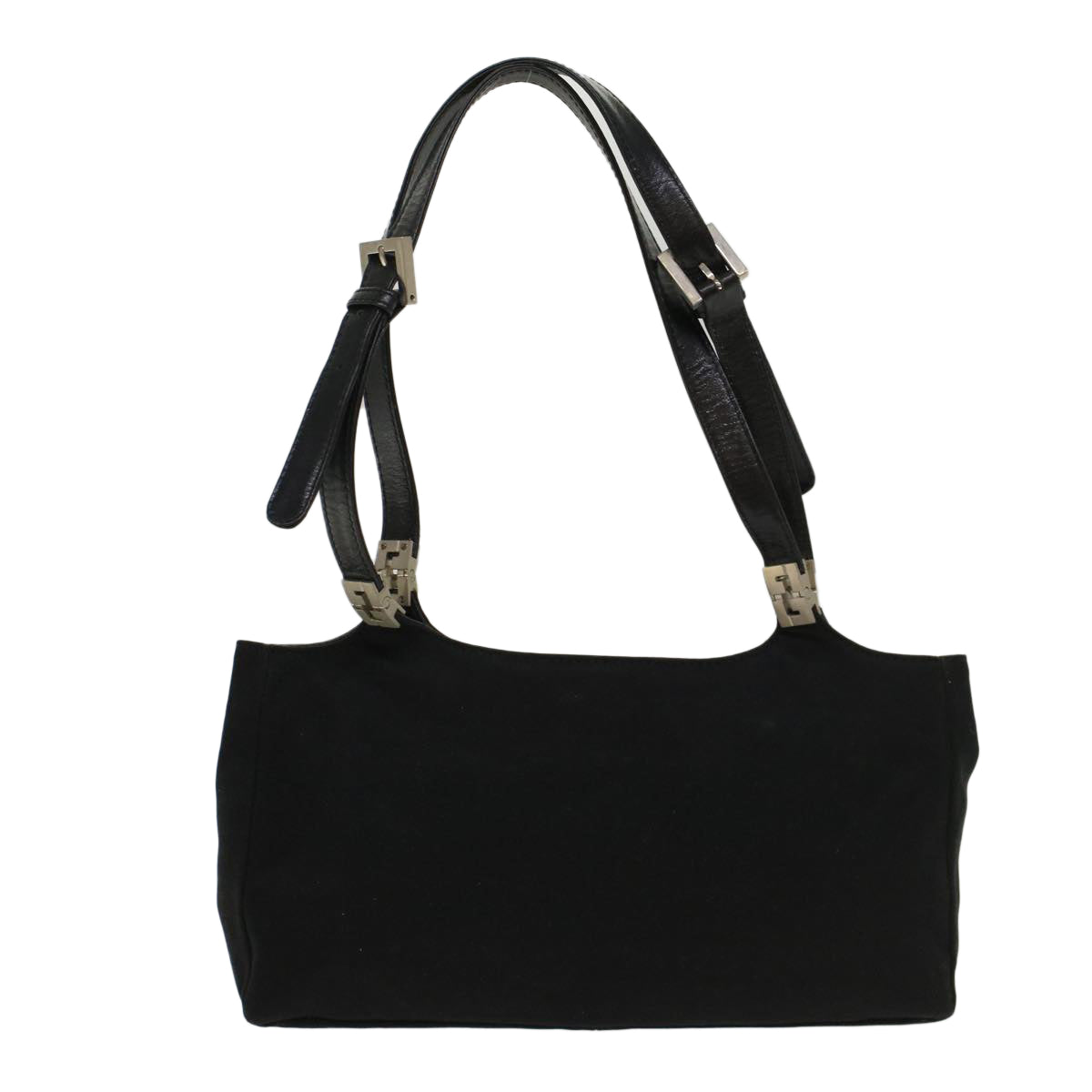 FENDI Hand Bag Nylon Black 52135