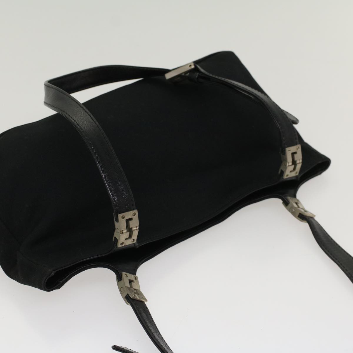 FENDI Hand Bag Nylon Black 52135