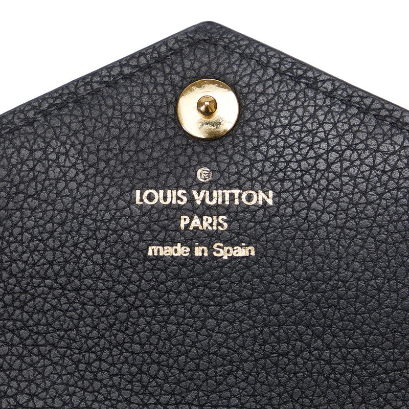 Louis Vuitton Monogram Portfolio Double V Long Wallet M64319 Black Brown PVC Leather  Louis Vuitton