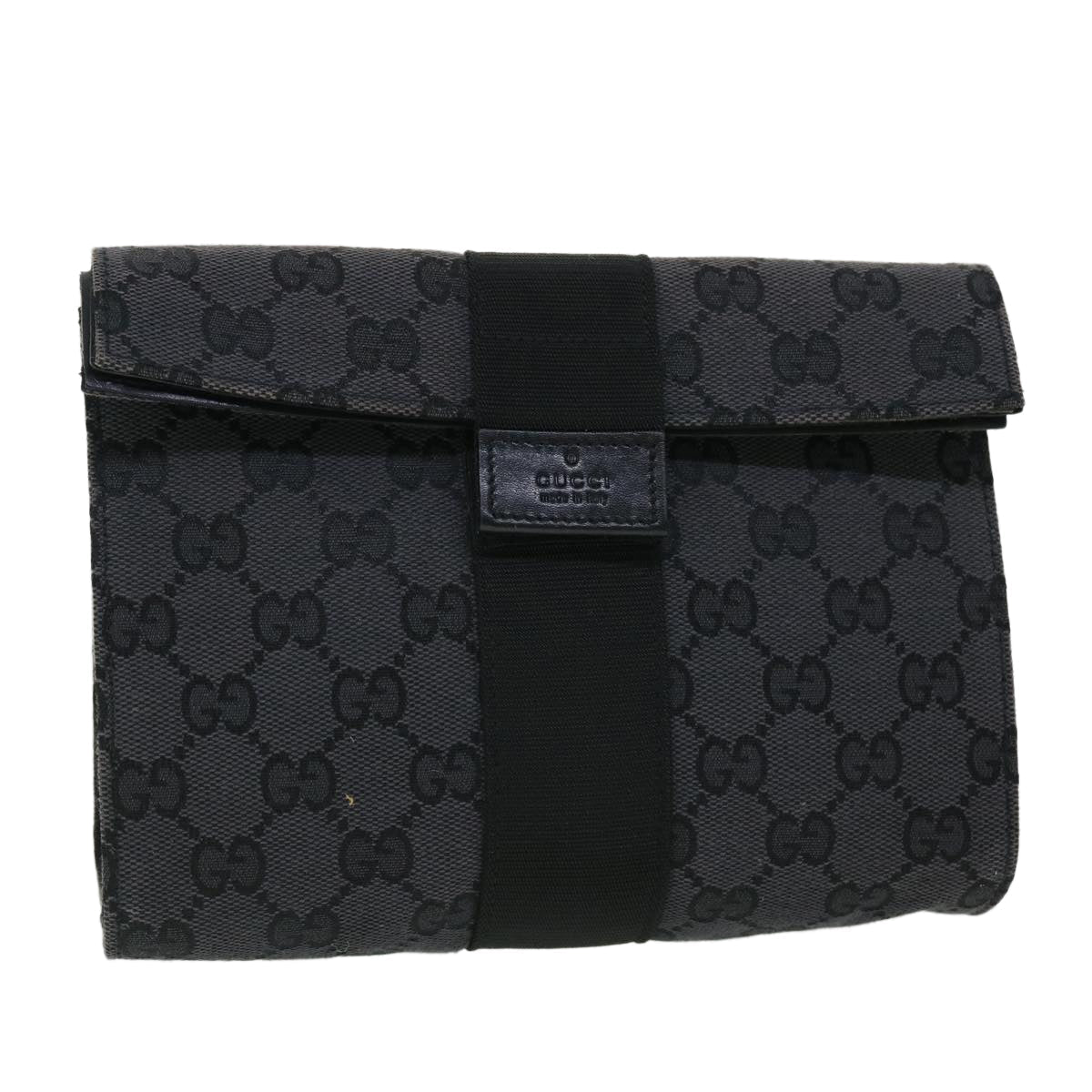 GUCCI GG Canvas Clutch Bag Black 039 0992 001998 52175
