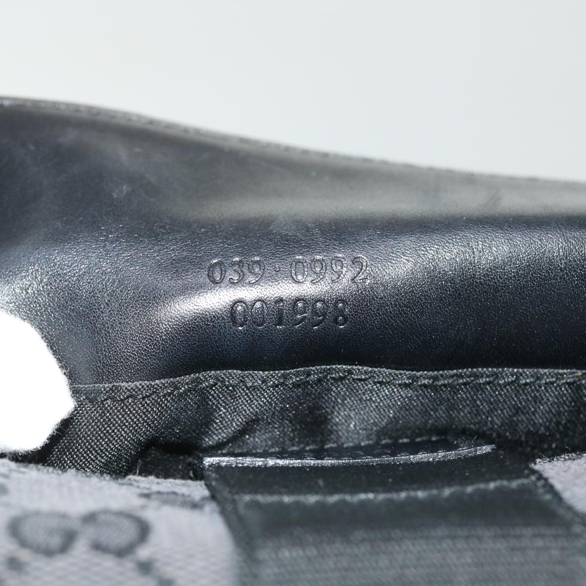 GUCCI GG Canvas Clutch Bag Black 039 0992 001998 52175