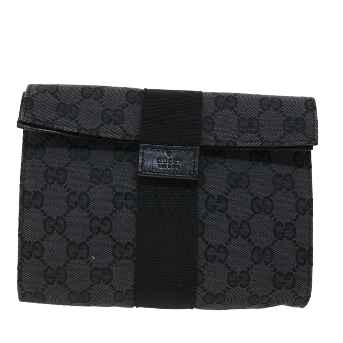 GUCCI GG Canvas Clutch Bag Black 039 0992 001998 52175