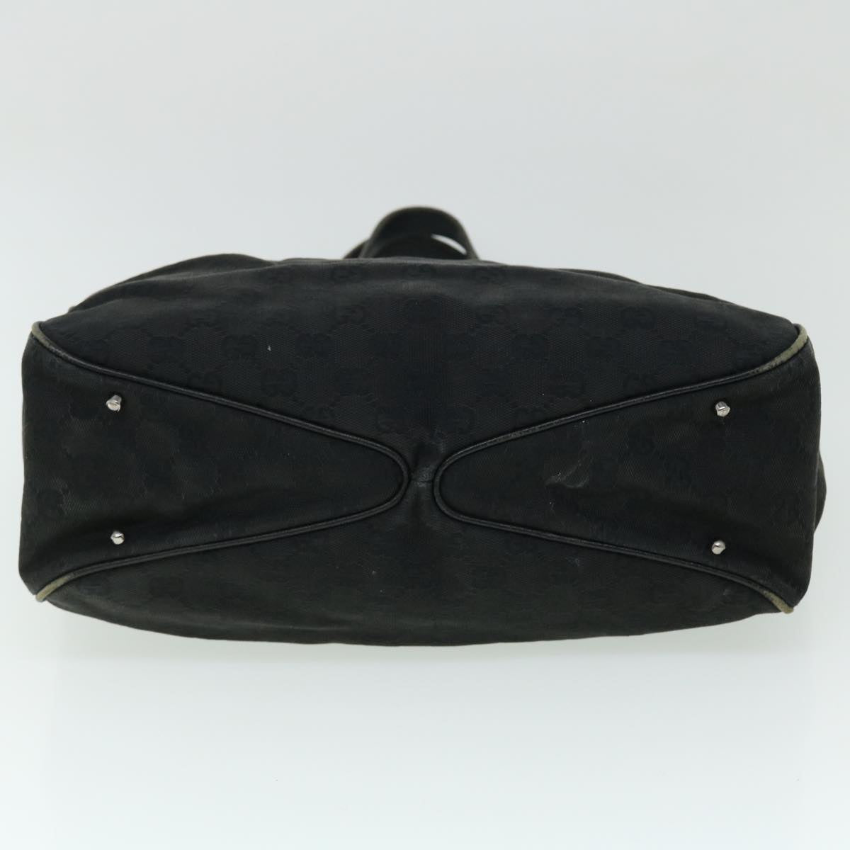 GUCCI GG Canvas Hand Bag Black 113017 52250