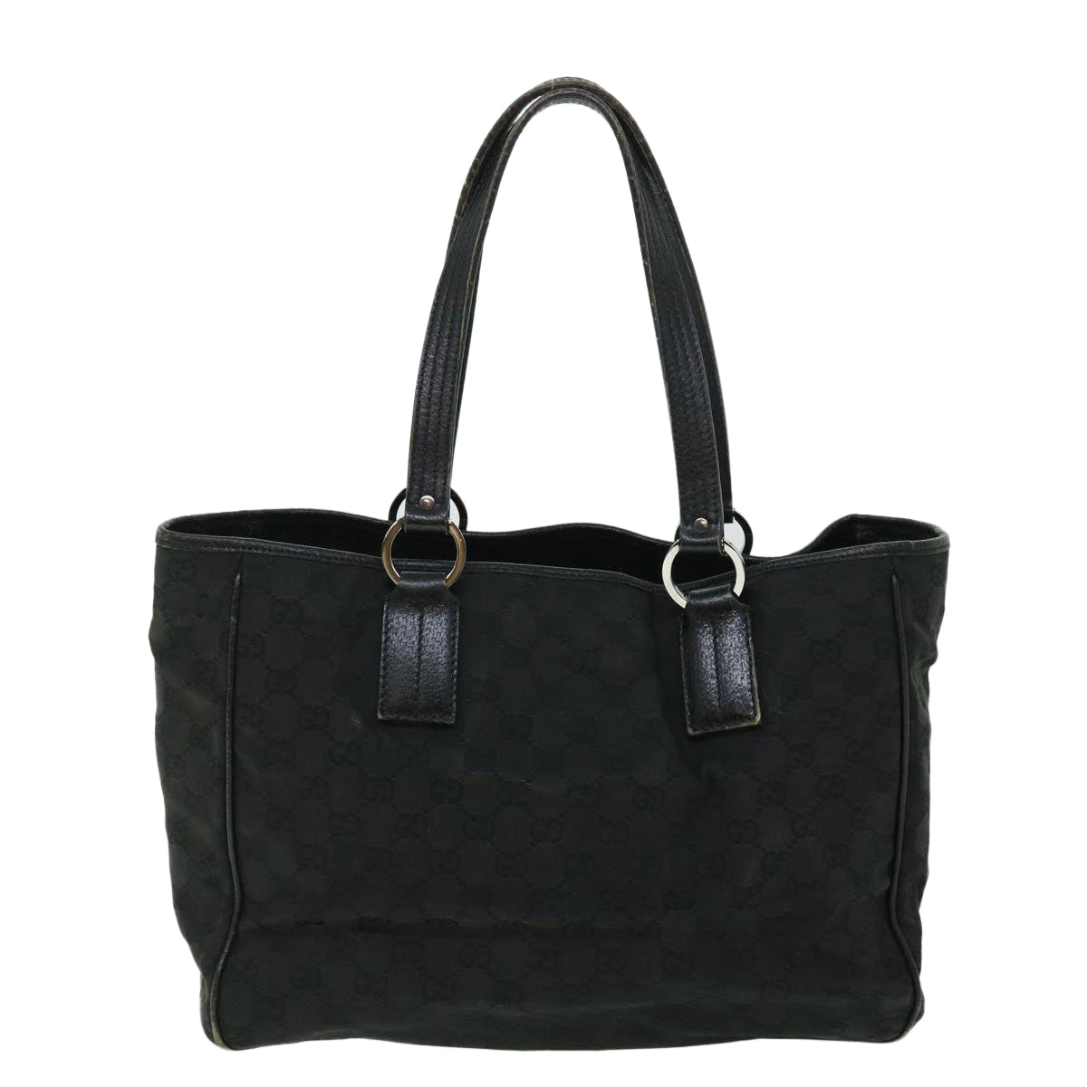 GUCCI GG Canvas Hand Bag Black 113017 52250