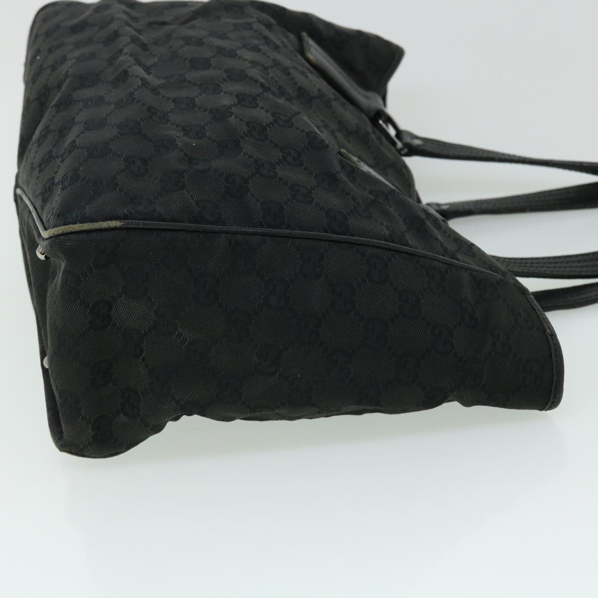 GUCCI GG Canvas Hand Bag Black 113017 52250