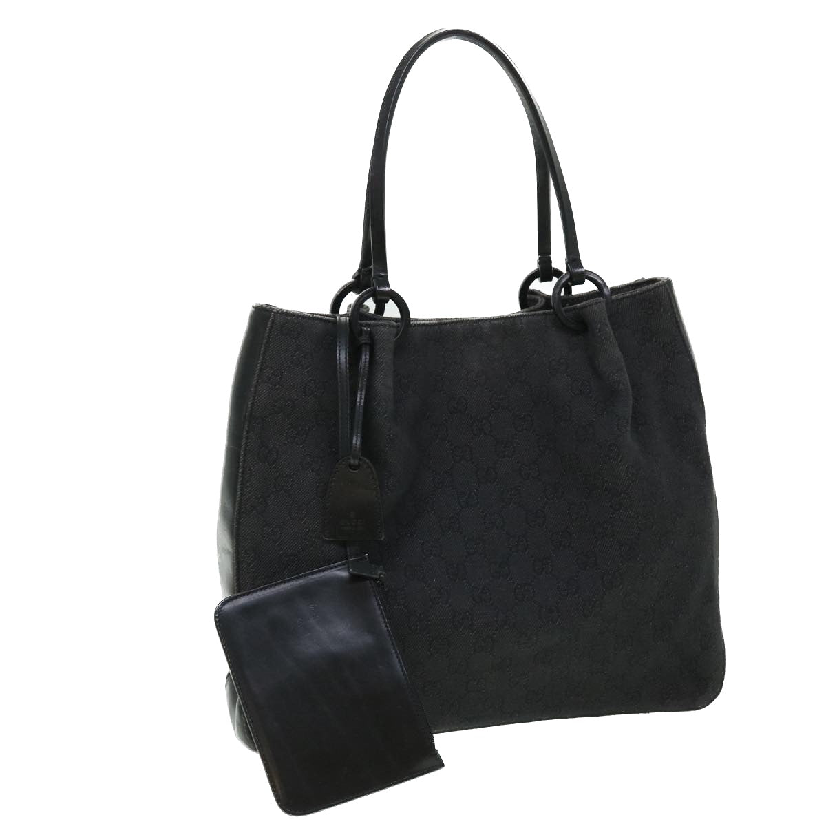 GUCCI GG Canvas Tote Bag Black 101920 52252