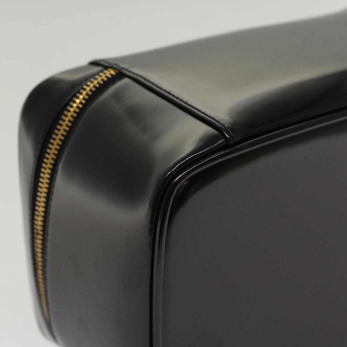 GUCCI Vanity Bamboo Cosmetic Pouch Leather Black 032.2265.0150 52264