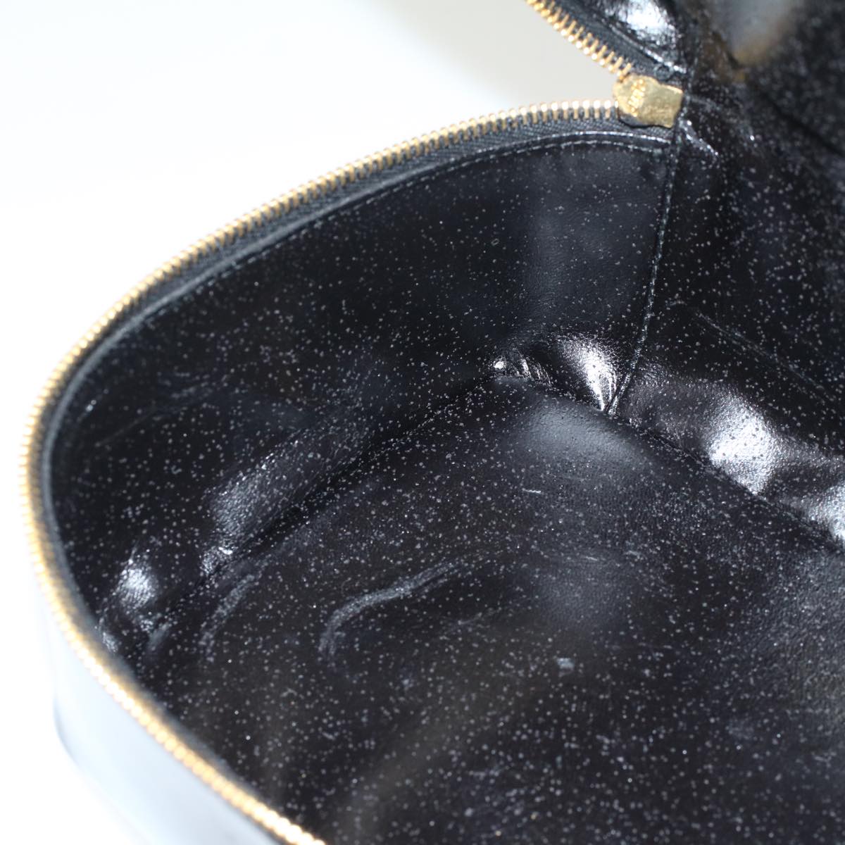 GUCCI Vanity Bamboo Cosmetic Pouch Leather Black 032.2265.0150 52264