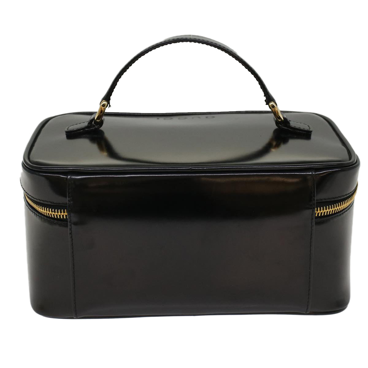 GUCCI Vanity Bamboo Cosmetic Pouch Leather Black 032.2265.0150 52264