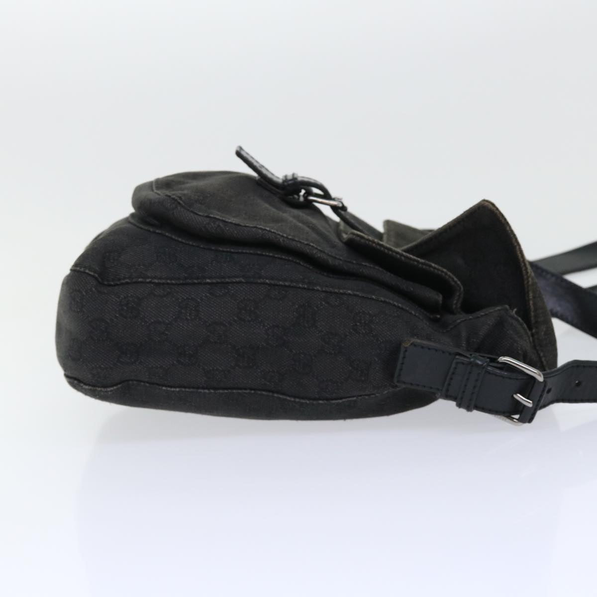 GUCCI GG Canvas Shoulder Bag Black 101654 52265