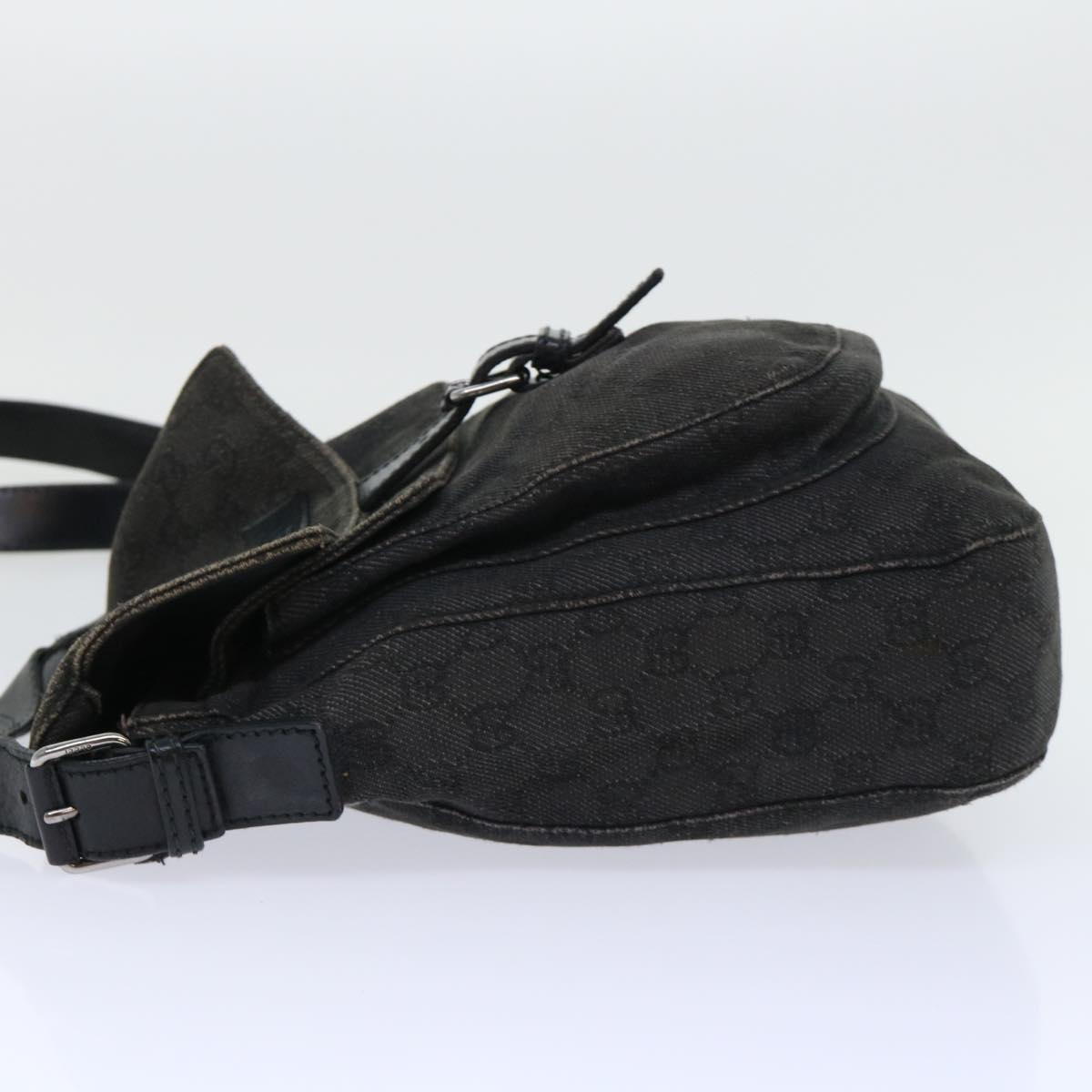 GUCCI GG Canvas Shoulder Bag Black 101654 52265