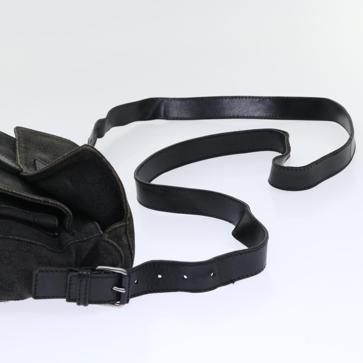 GUCCI GG Canvas Shoulder Bag Black 101654 52265