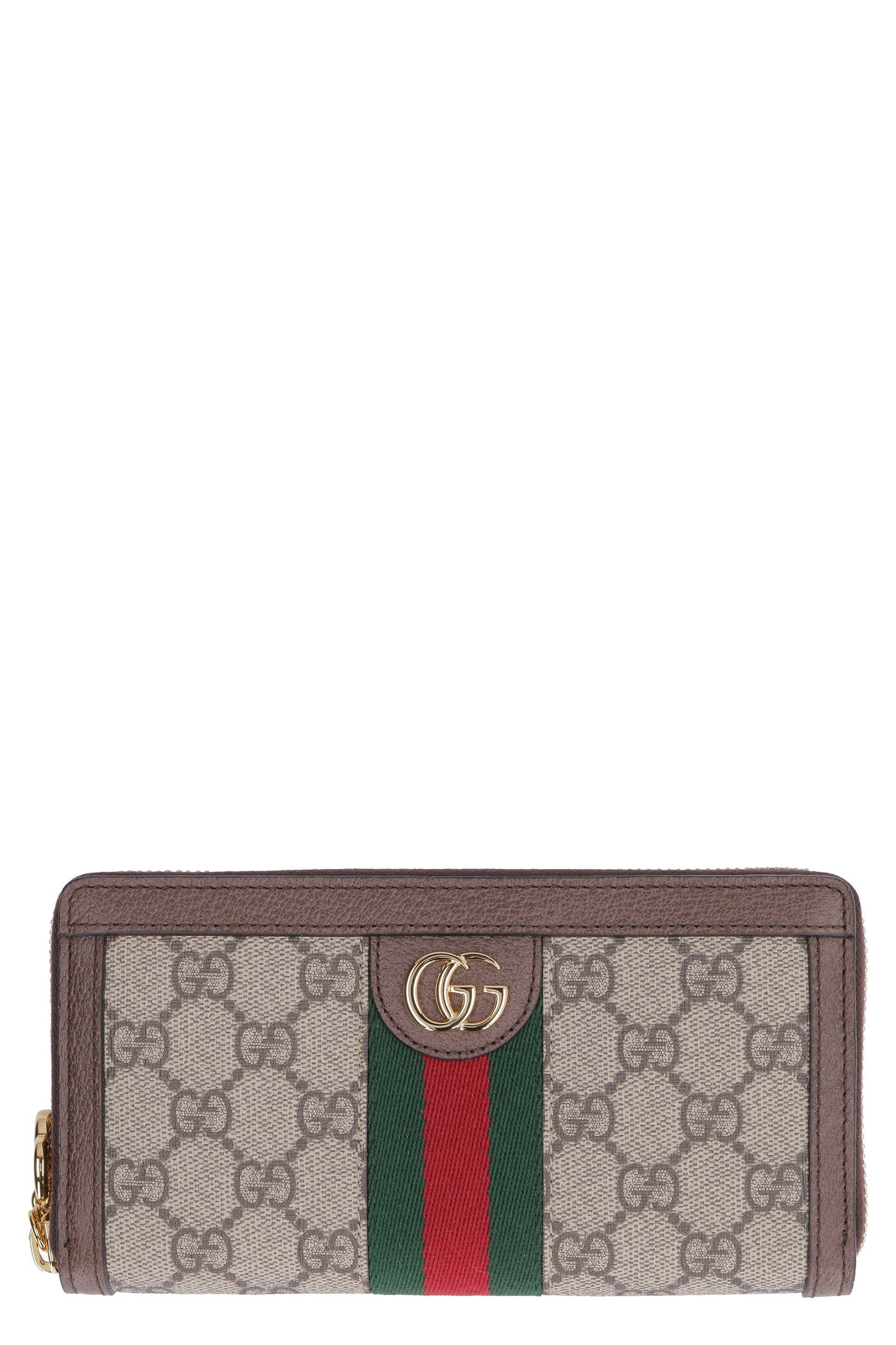 GUCCI Mini Zip Around Wallet with Web Detail