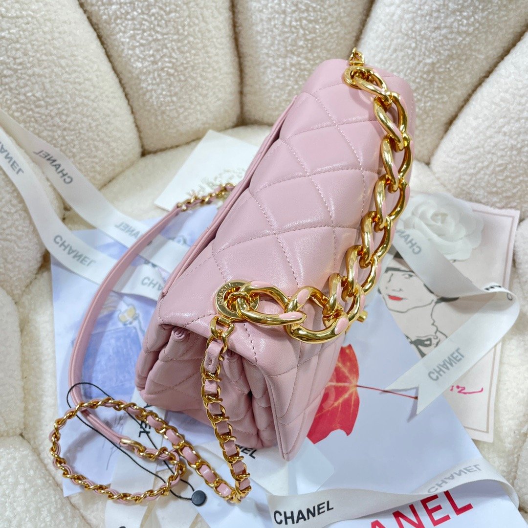 CHLLarge GlamIap Bag Gold Hardware PiNike For Women Handbags, Shoulder Bags 9.1in/23cm AS3367