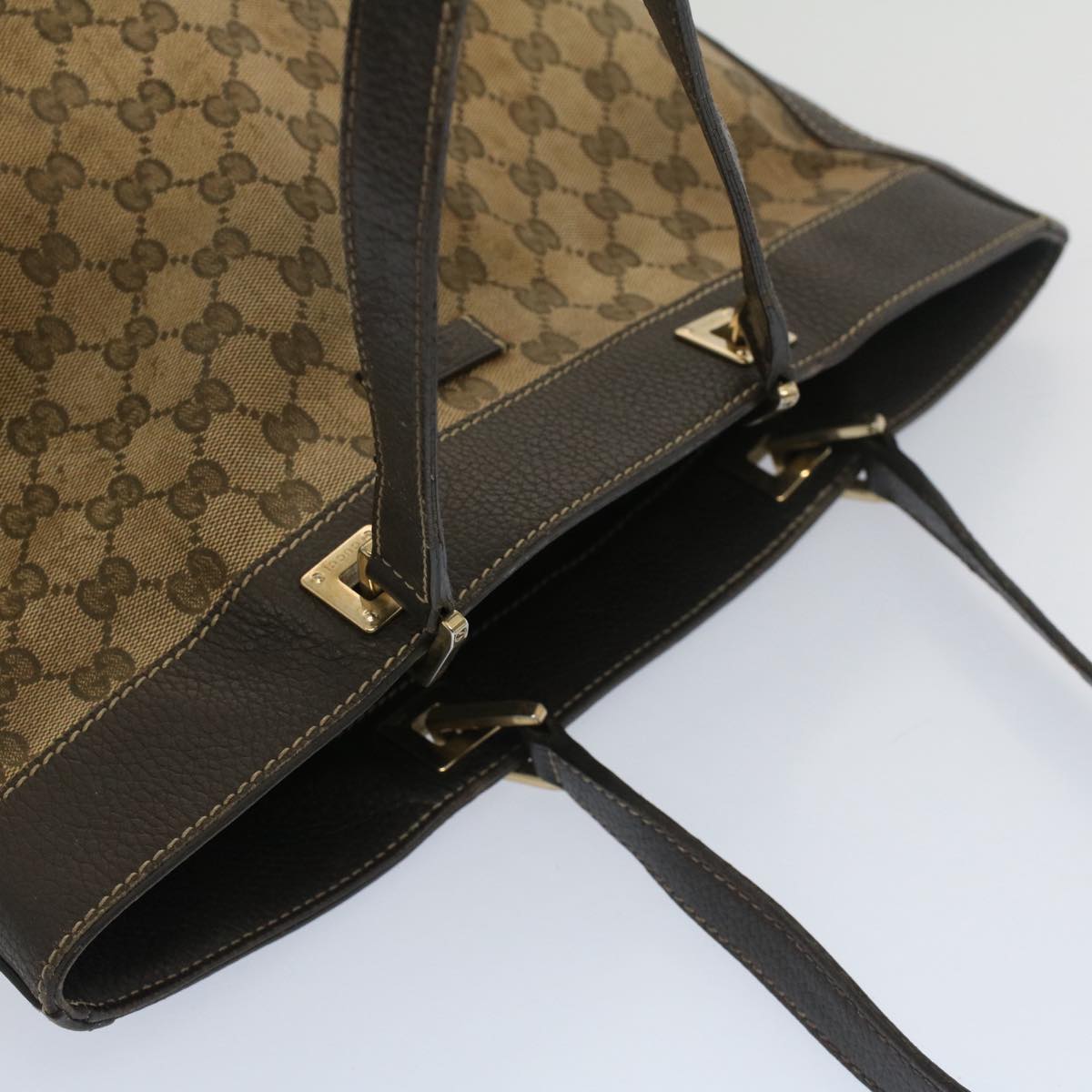 GUCCI GG Canvas Tote Bag Beige 272377 52428