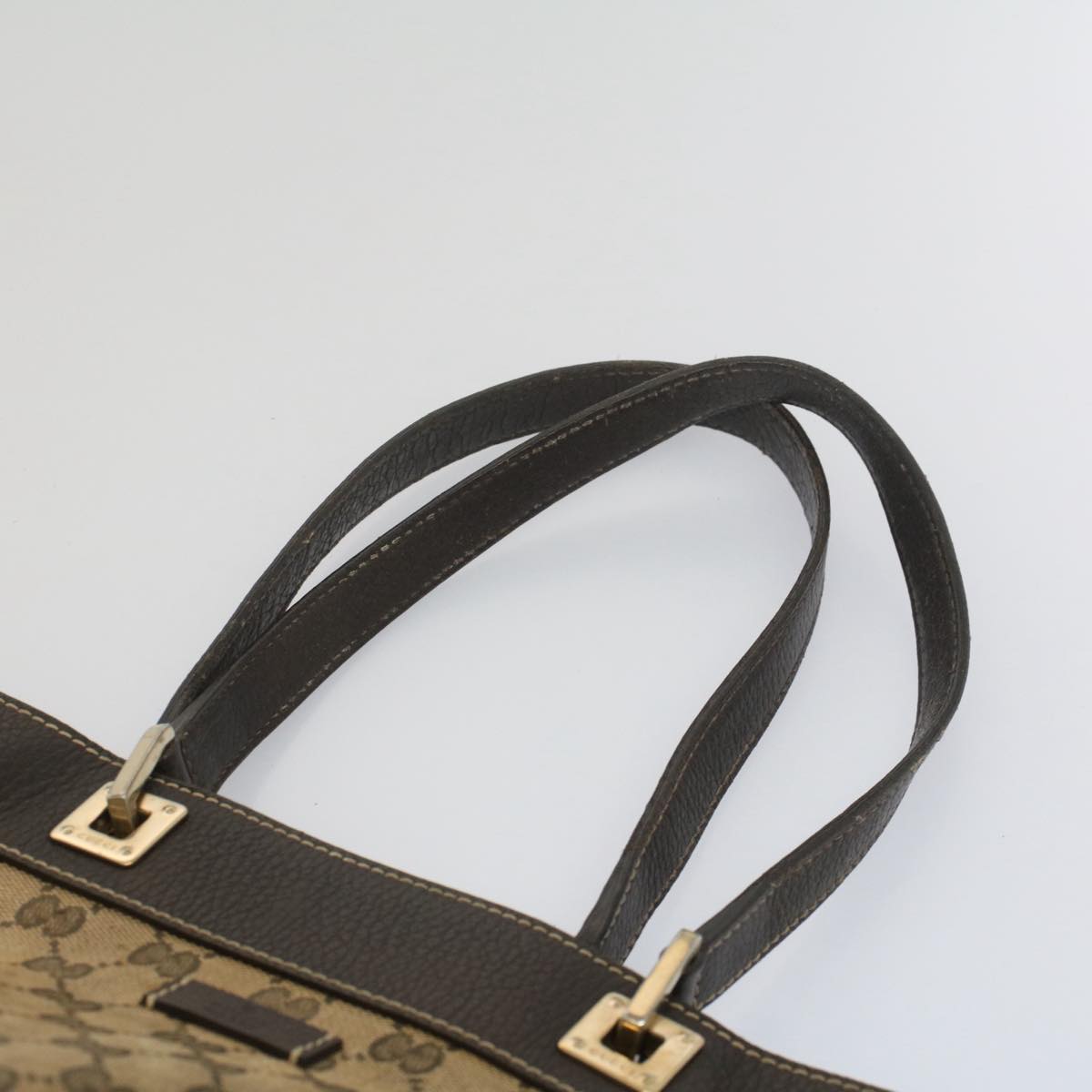GUCCI GG Canvas Tote Bag Beige 272377 52428