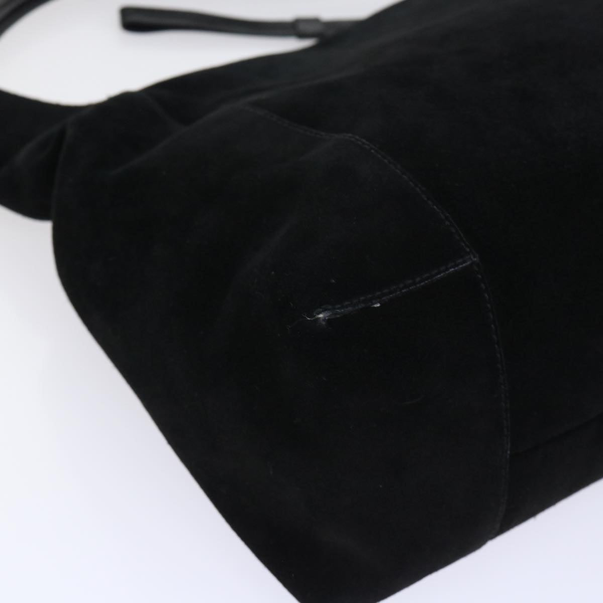 GUCCI Shoulder Bag Suede Black 101292 52429