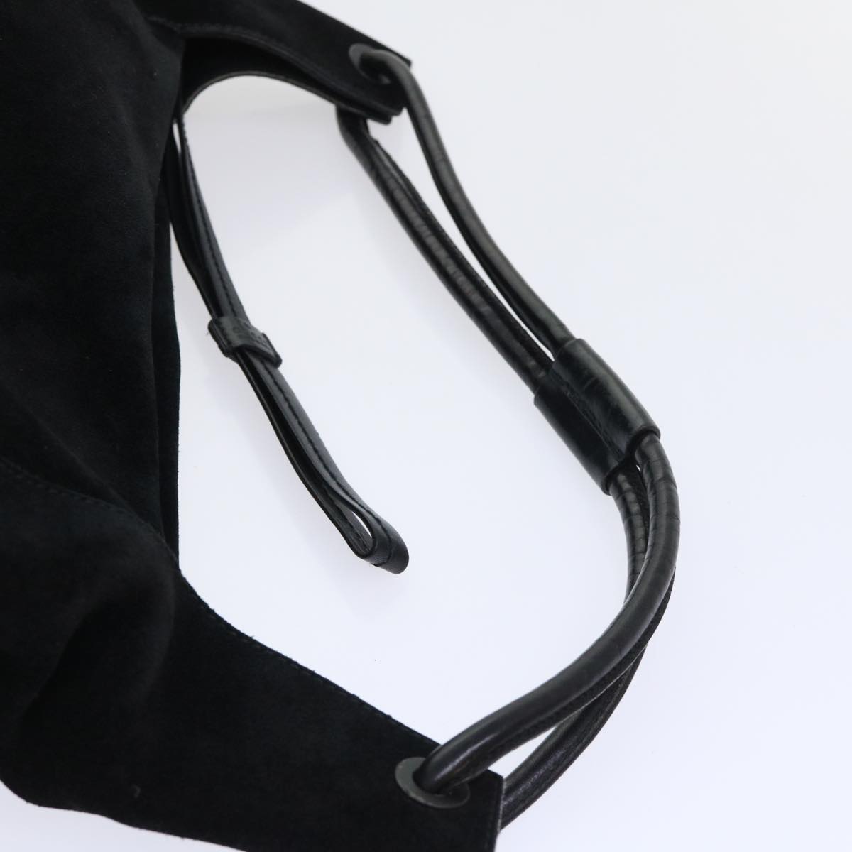 GUCCI Shoulder Bag Suede Black 101292 52429