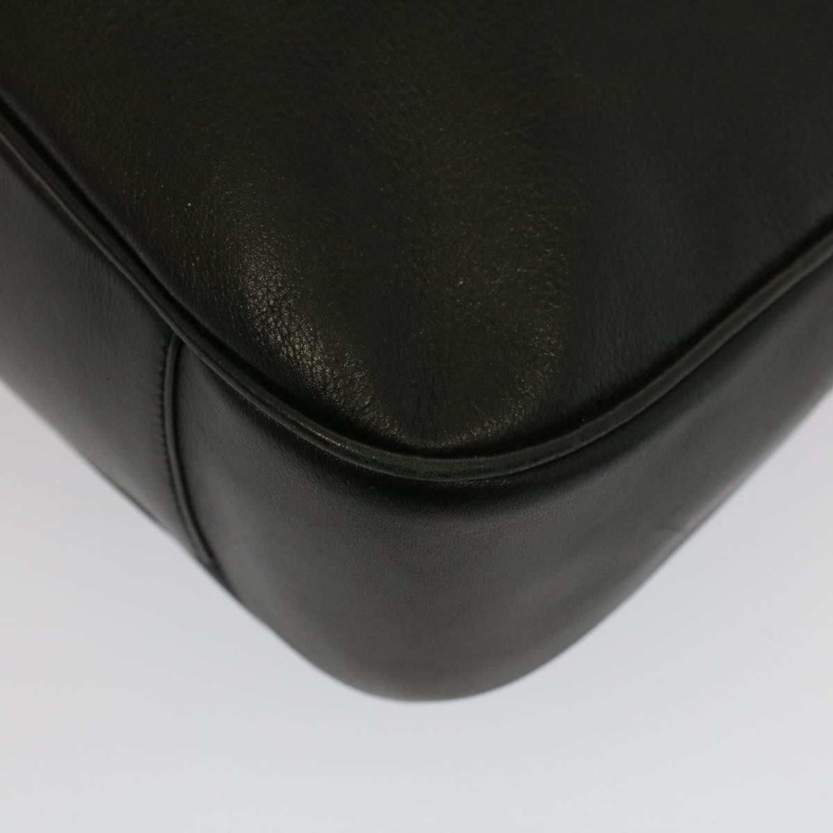 GUCCI Bamboo Shoulder Bag Leather 2way Black 0011577 52430