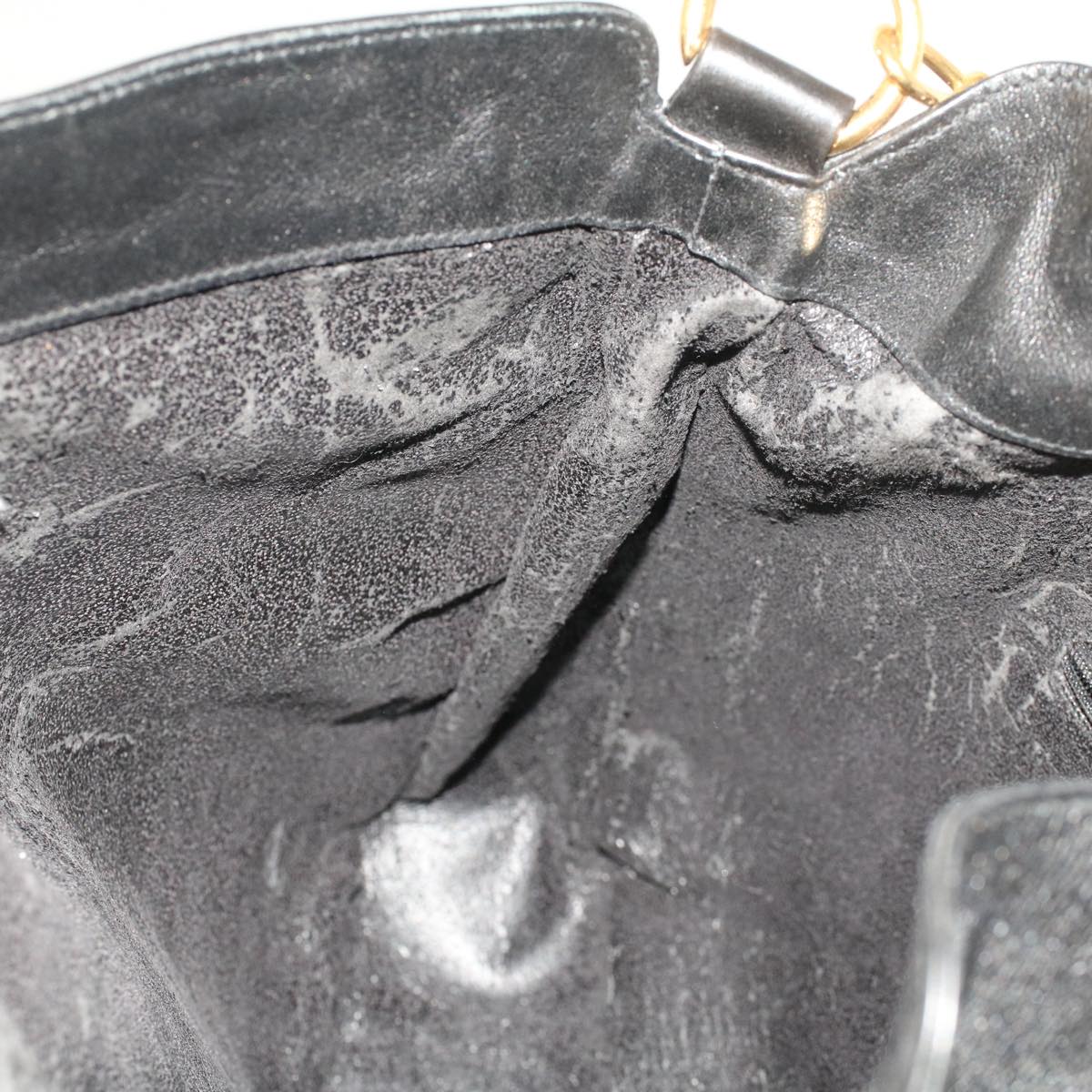 GUCCI Bamboo Shoulder Bag Leather 2way Black 0011577 52430