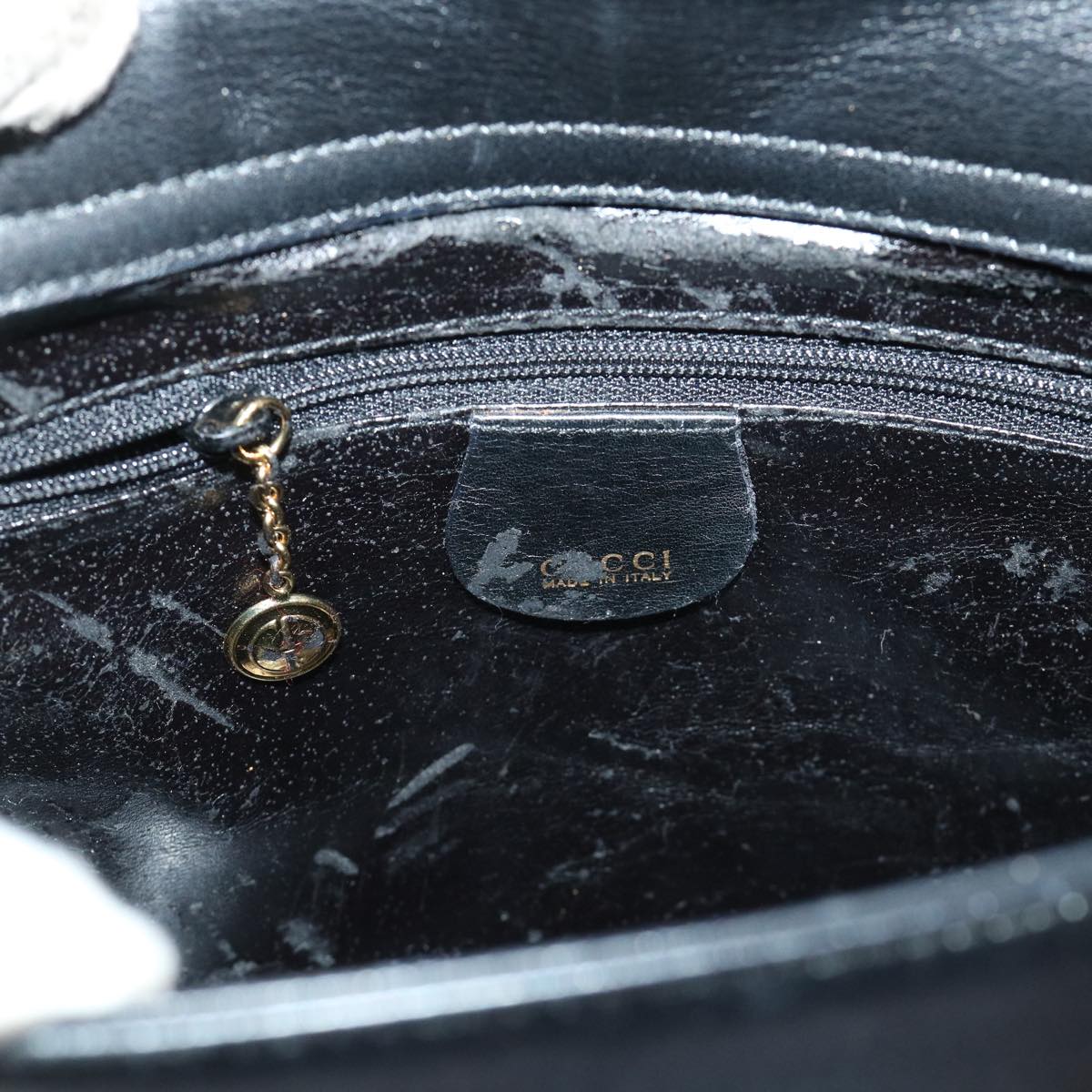 GUCCI Bamboo Hand Bag Leather 2way Black 000 122 0316 52432