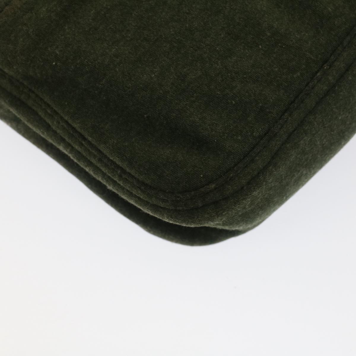 FENDI Mamma Baguette Shoulder Bag Nylon Green 52438