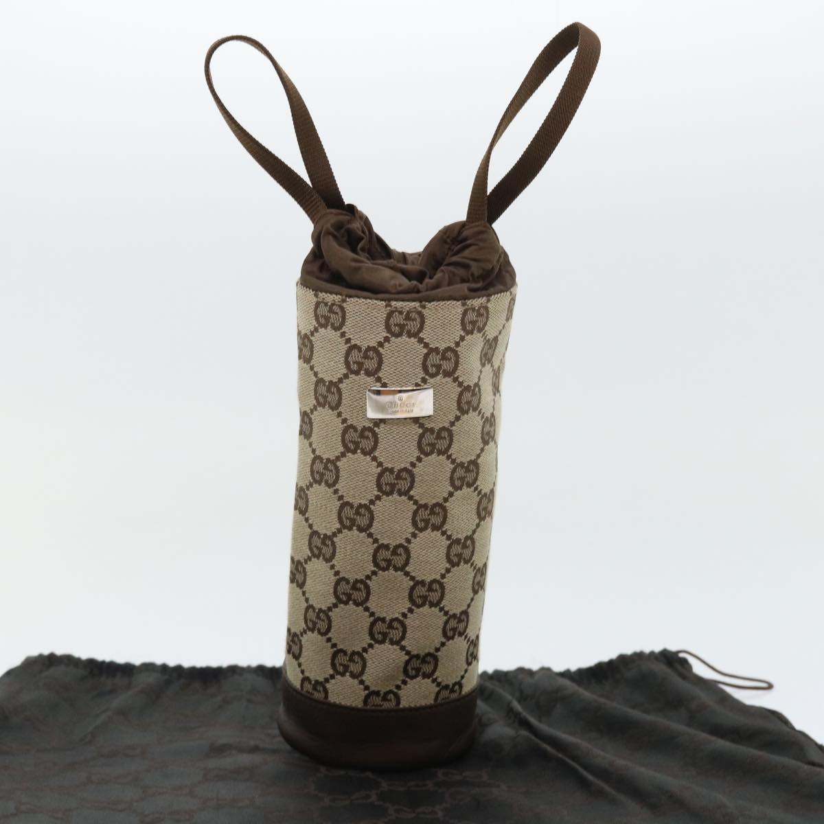 GUCCI GG Canvas Bottle Cover Pouch Beige 19 203437 0363 52443