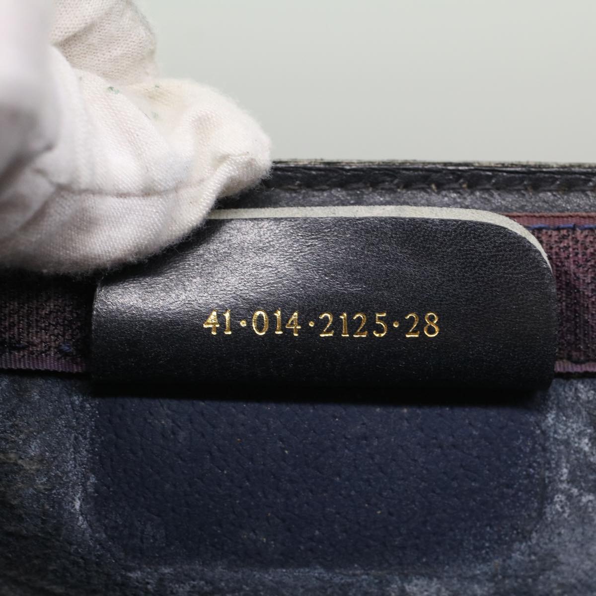 GUCCI GG Canvas Sherry Line Clutch Bag Gray Red Navy 41 014 2125 28 52492
