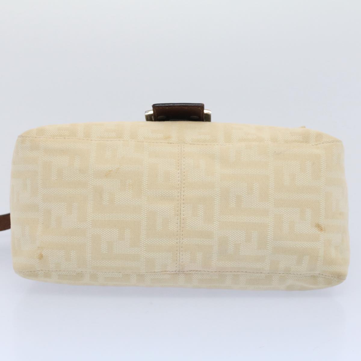 FENDI Mamma Baguette Shoulder Bag Beige 52740