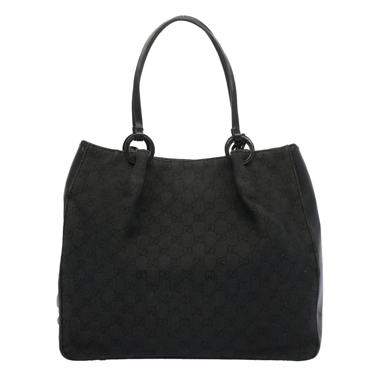 GUCCI GG Canvas Tote Bag Black 52748