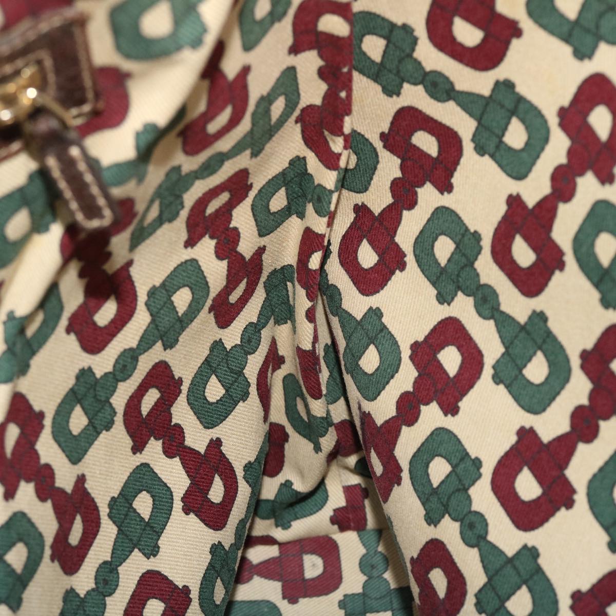 GUCCI GG Canvas Tote Bag Suede Brown 52749