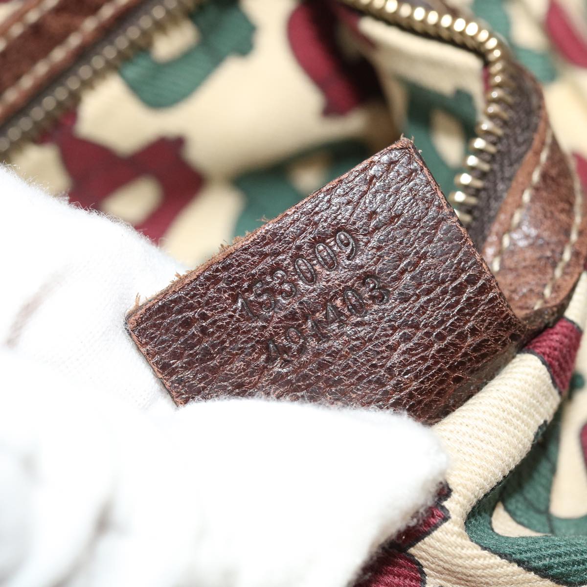 GUCCI GG Canvas Tote Bag Suede Brown 52749