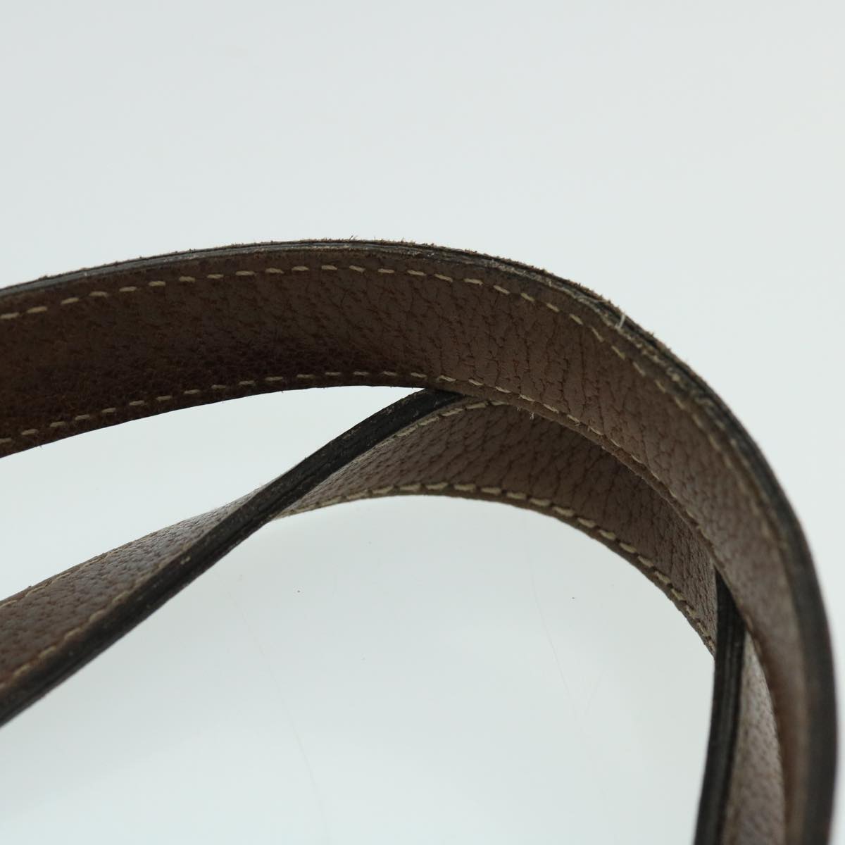 GUCCI GG Canvas Tote Bag Suede Brown 52749