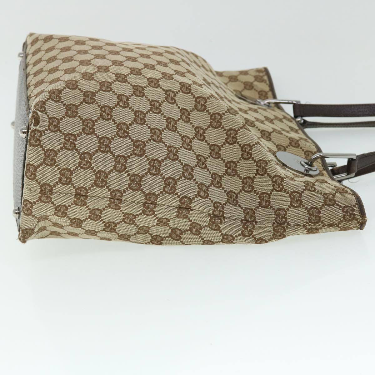 GUCCI GG Canvas Tote Bag Beige Brown 52750