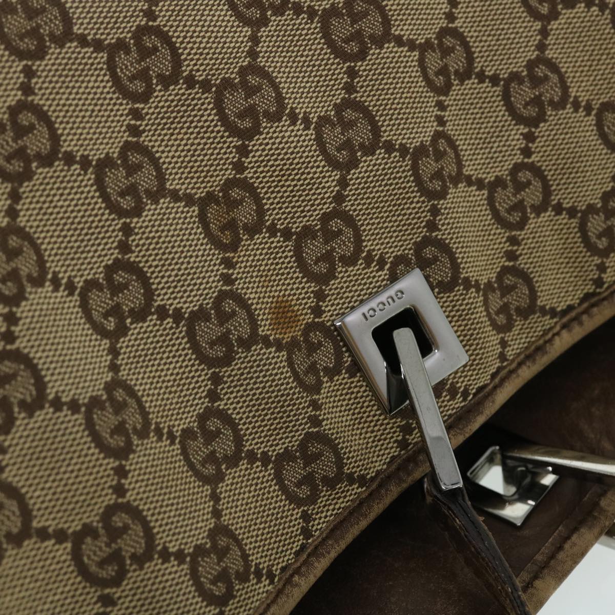 GUCCI GG Canvas Tote Bag Beige Brown 52754