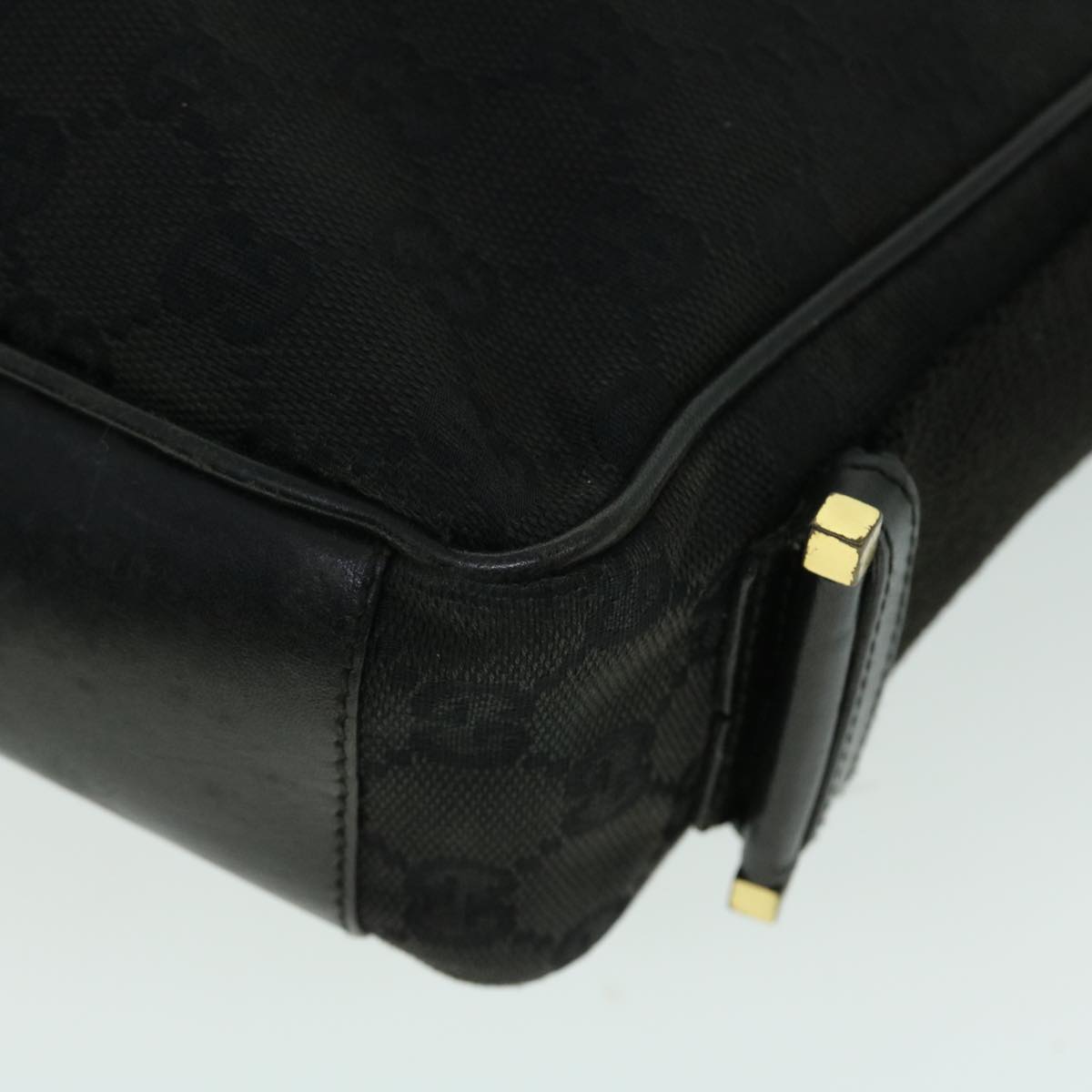 GUCCI GG Canvas Shoulder Bag Black 52759