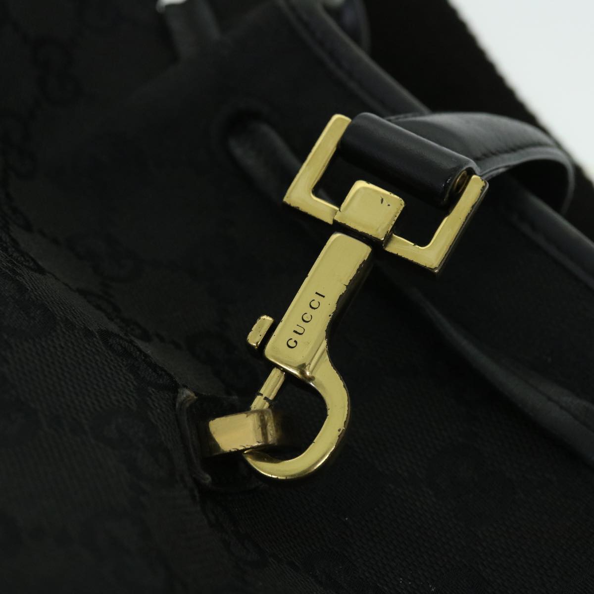 GUCCI GG Canvas Shoulder Bag Black 52759
