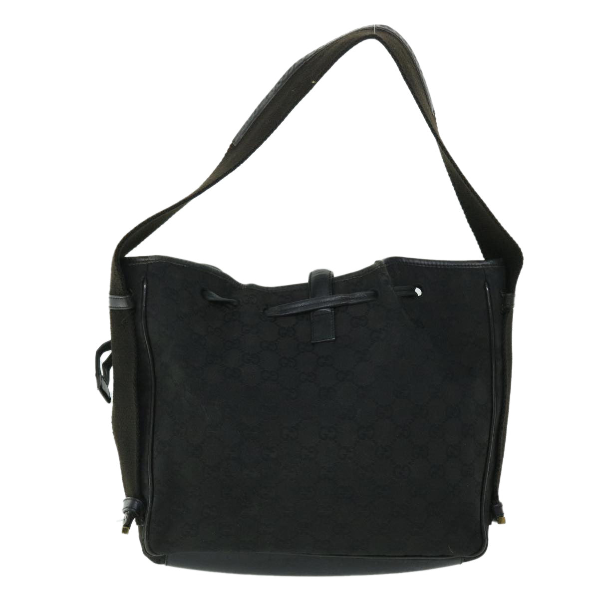 GUCCI GG Canvas Shoulder Bag Black 52759