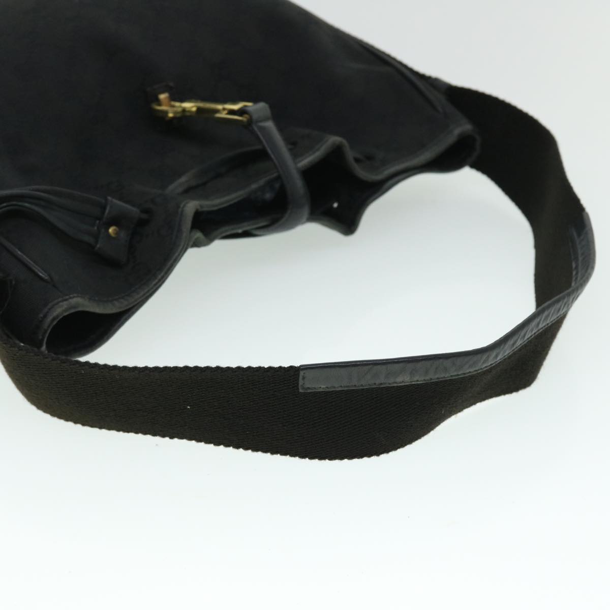 GUCCI GG Canvas Shoulder Bag Black 52759