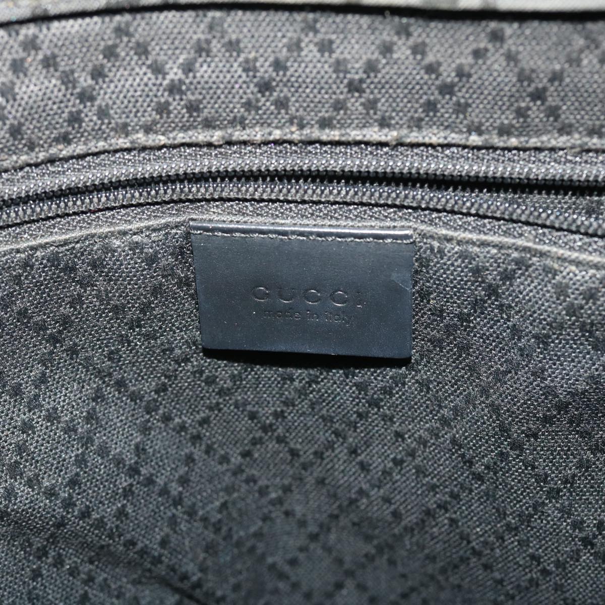 GUCCI GG Canvas Bamboo Hand Bag Nylon Black 52760