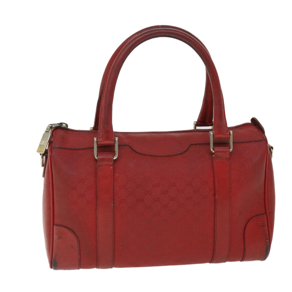 GUCCI Micro GG Canvas Clutch Bag Coated Canvas Red 52786