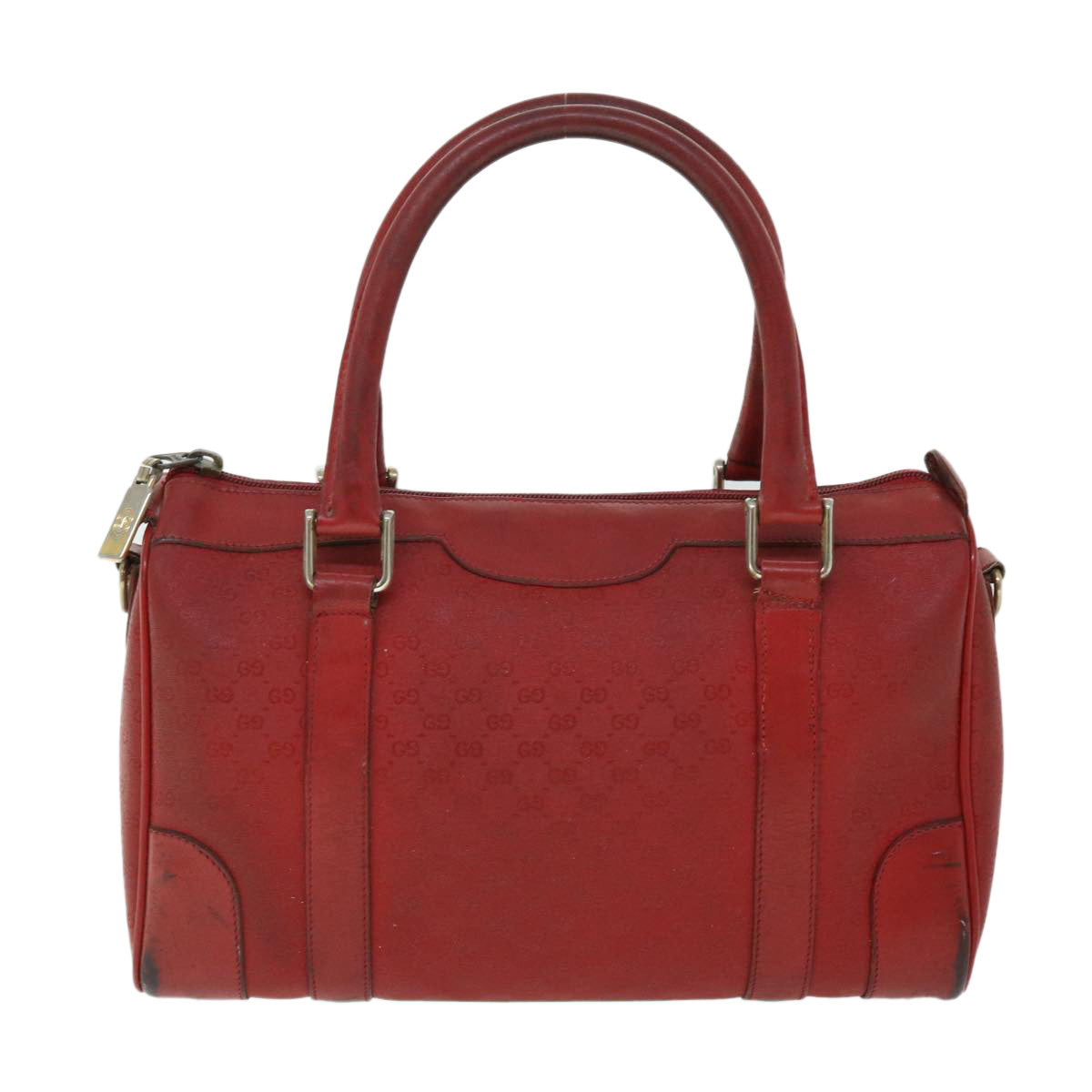 GUCCI Micro GG Canvas Clutch Bag Coated Canvas Red 52786