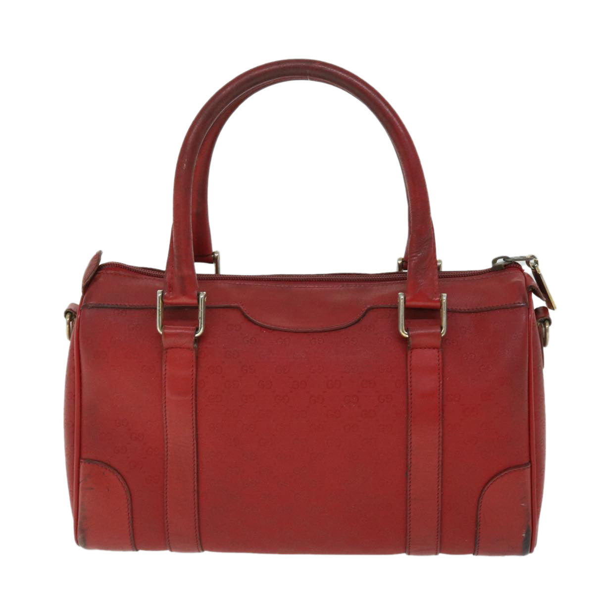 GUCCI Micro GG Canvas Clutch Bag Coated Canvas Red 52786