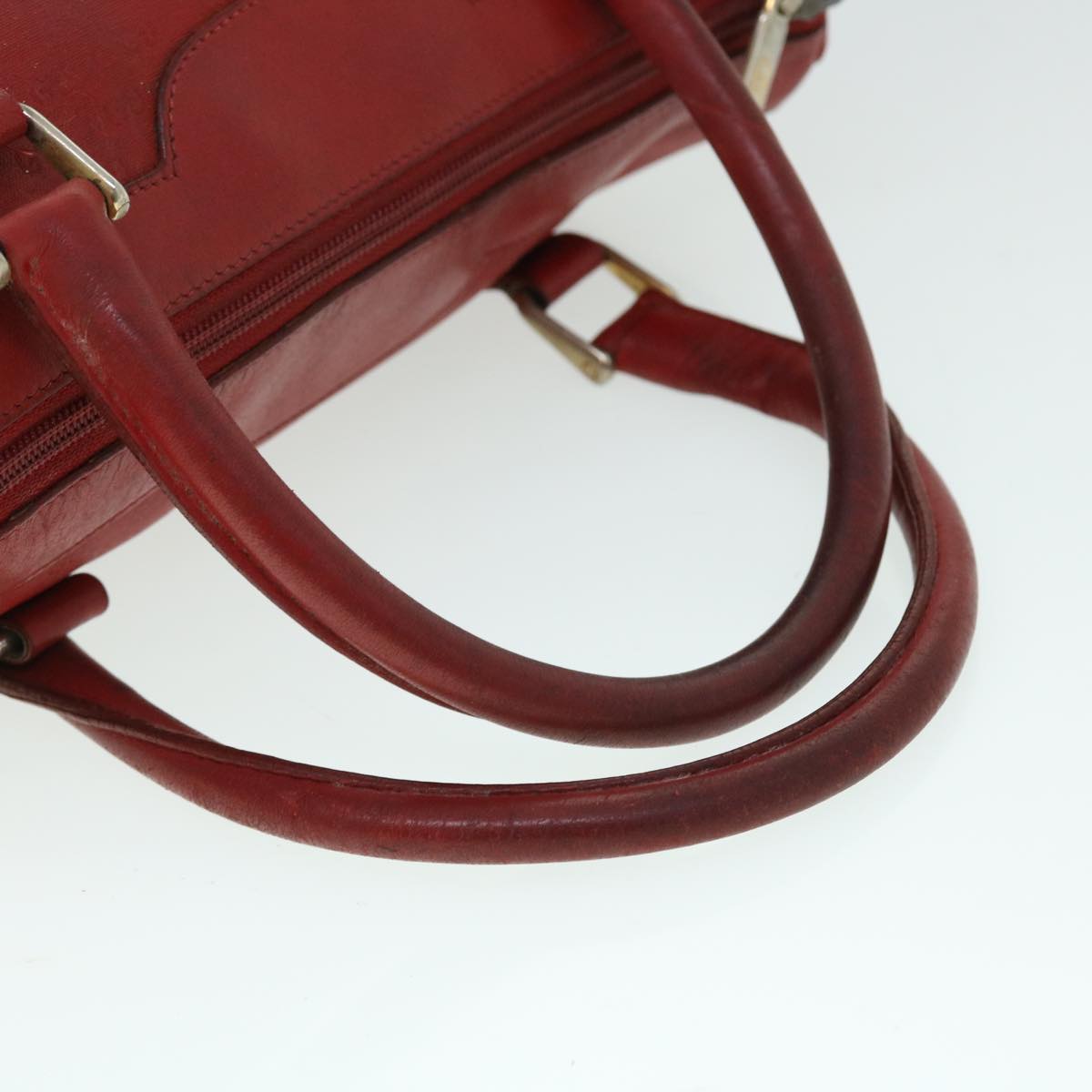 GUCCI Micro GG Canvas Clutch Bag Coated Canvas Red 52786